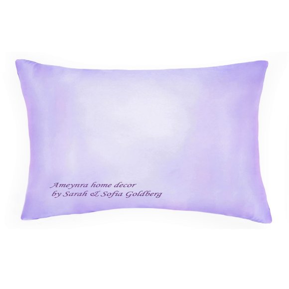 Lavender Satin Decorative Pillow 16x12 Rectangular. New - Picture 1 of 1